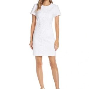 Lilly Pulitzer Maisie Stretch Piqué Shift Dress in Resort White Size 12